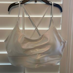 Zyia Active White Luxe Unicorn Bra Large